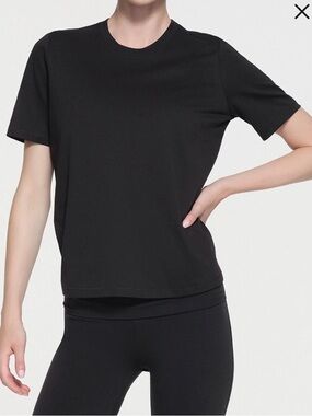 SKIMS Black Relaxed Fit Crewneck Short-Sleeve Tee